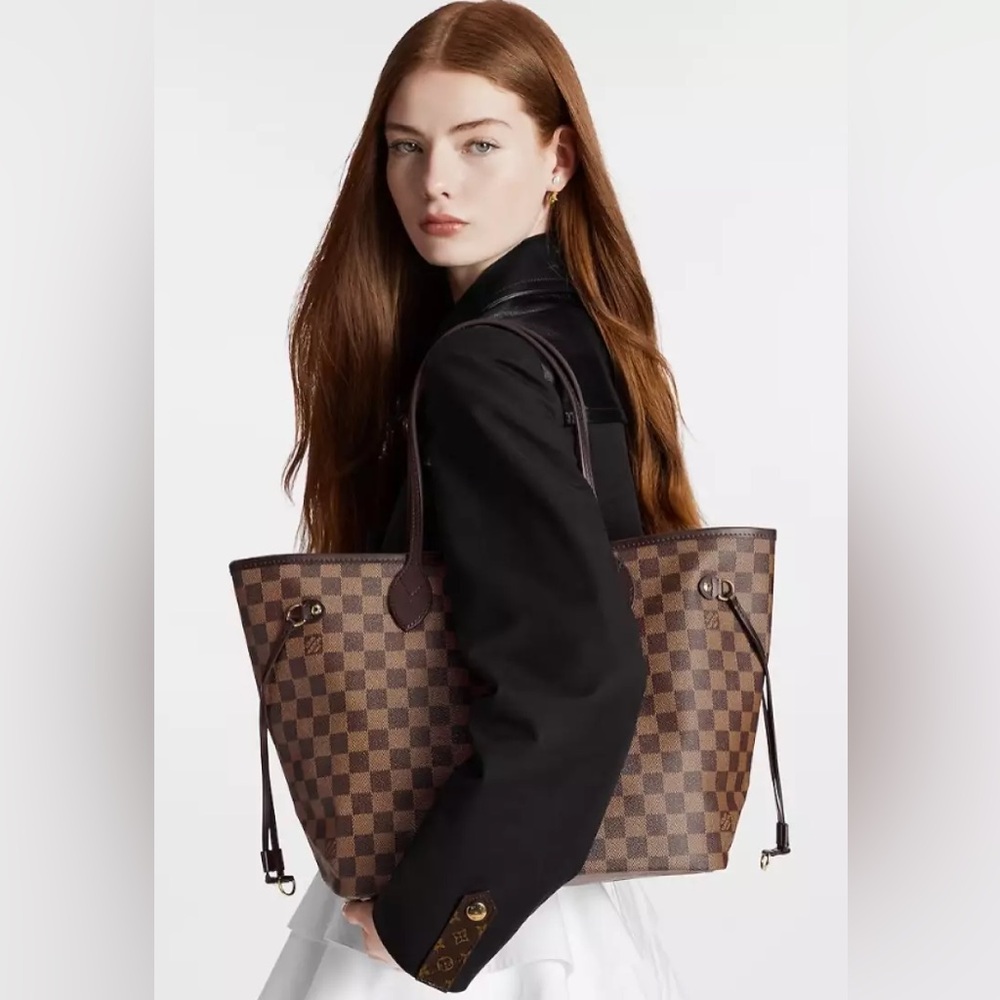 Louis Vuitton LV Damier Ebene N40599 Neverfull MM In GREAT Condition Cherry Red - Picture 4 of 16